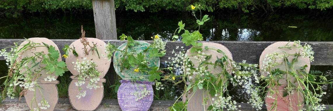 Creatieve boeketjes maken van karton en wilde bloemen | Mirelle - Crea met Kids