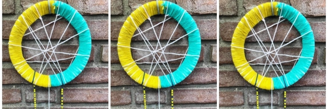 Dromenvanger maken van een bordje en wol | Mirelle - Crea met Kids