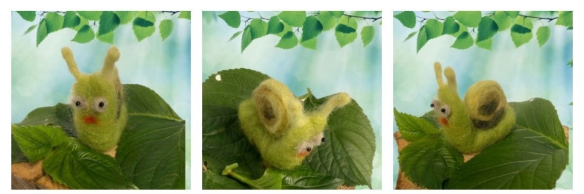 Een kleine fluffy slak maken maken met naaldviltwol | Mirelle - Crea met Kids