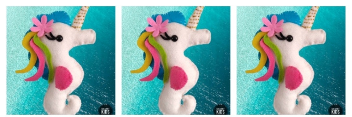 Een vilten eenhoorn in zeepaardje look | Mirelle - Crea met Kids