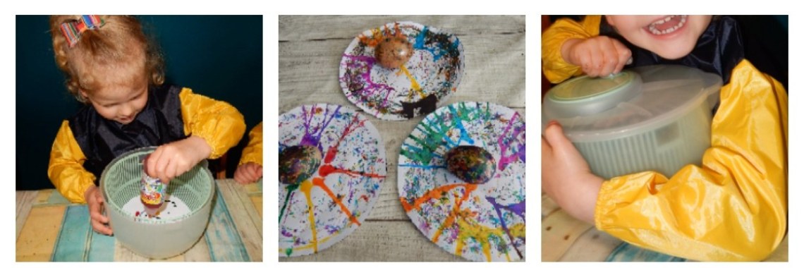 Eieren verven in de slacentrifuge met Aquatintgel | Mirelle - Crea met Kids