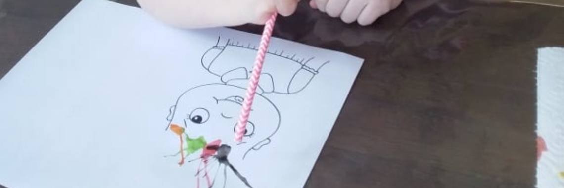 Haren blazen met verf | Mirelle - Crea met Kids