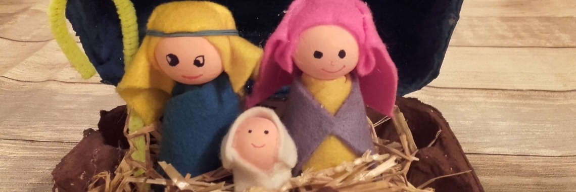 Kerststal eierdoos | Mirelle - Crea met Kids
