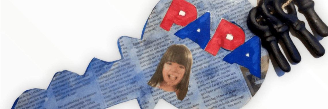 Krantenkunst voor vaderdag! | Mirelle - Crea met Kids