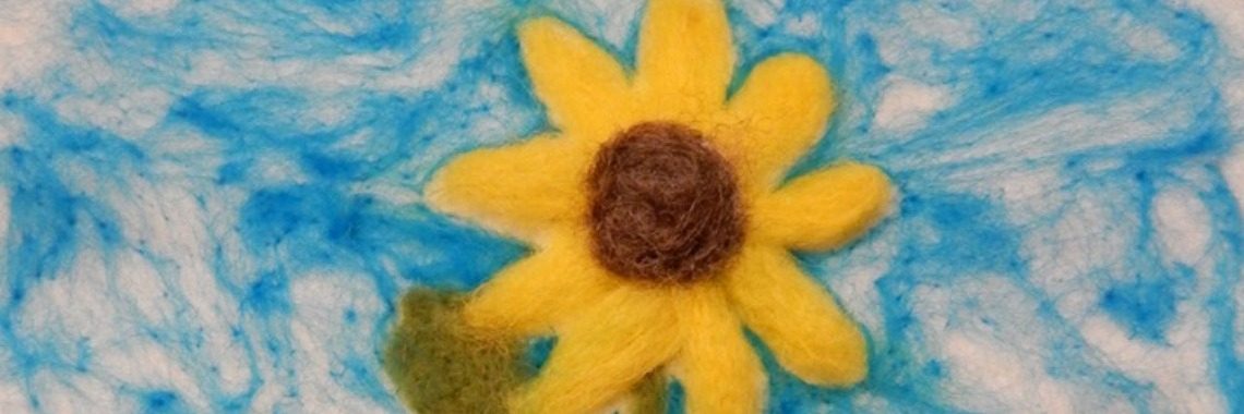 Leren naaldvilten en een klein schilderijtje maken | Mirelle - Crea met Kids
