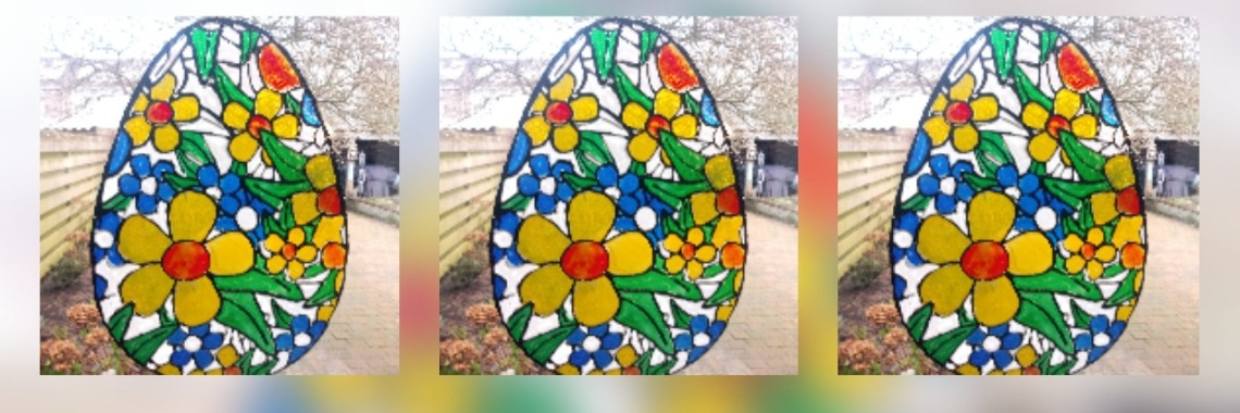 Paasei sticker maken met Creall Window Colour | Mirelle - Crea met Kids