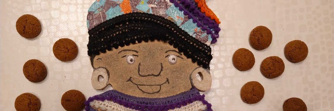 Pietenhoofd maken en Piet letters d.m.v. decopatch en bolletjeslint | Mirelle - Crea met Kids