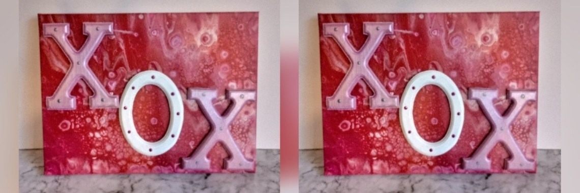 Pouring schilderij met letters | Mirelle - Crea met Kids