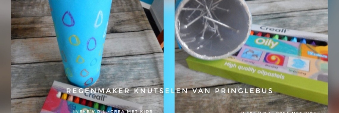 Regenmaker maken van pringlebus | Mirelle - Crea met Kids