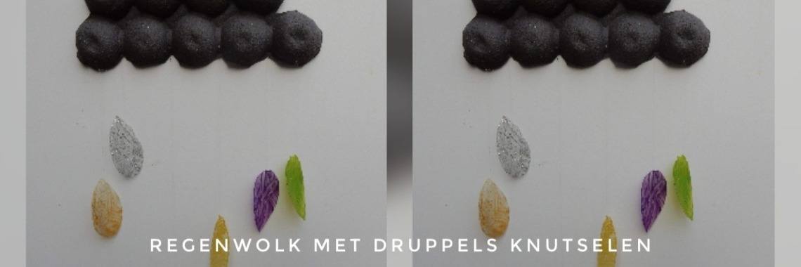 Regenwolk met druppels knutselen | Mirelle - Crea met Kids