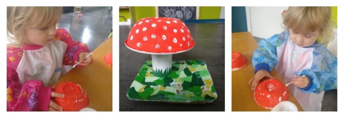 Samen met de tweeling paddenstoelen knutselen! | Mirelle - Crea met Kids
