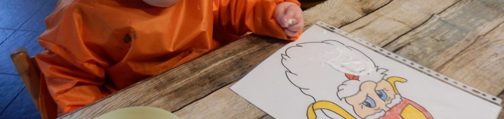 Sinterklaas kleuren en de baard bewerken met scheerschuim! | Mirelle - Crea met Kids