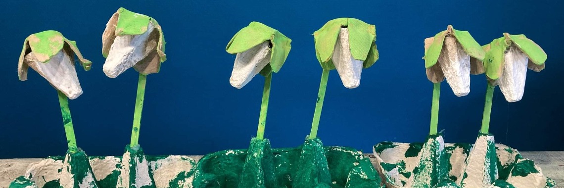 Sneeuwklokjes maken van een eierdoos | Mirelle - Crea met Kids