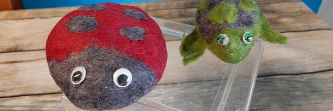 Stenen vilten met wol voor kinderen | Mirelle - Crea met Kids