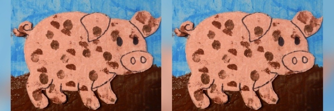 Varken in de modder maken met Senses verf | Mirelle - Crea met Kids