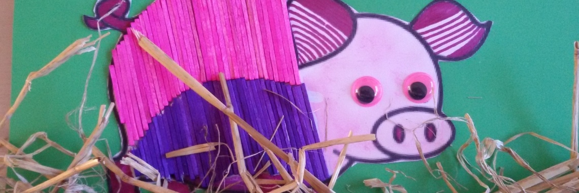 Varkentje in het stro. | Mirelle - Crea met Kids