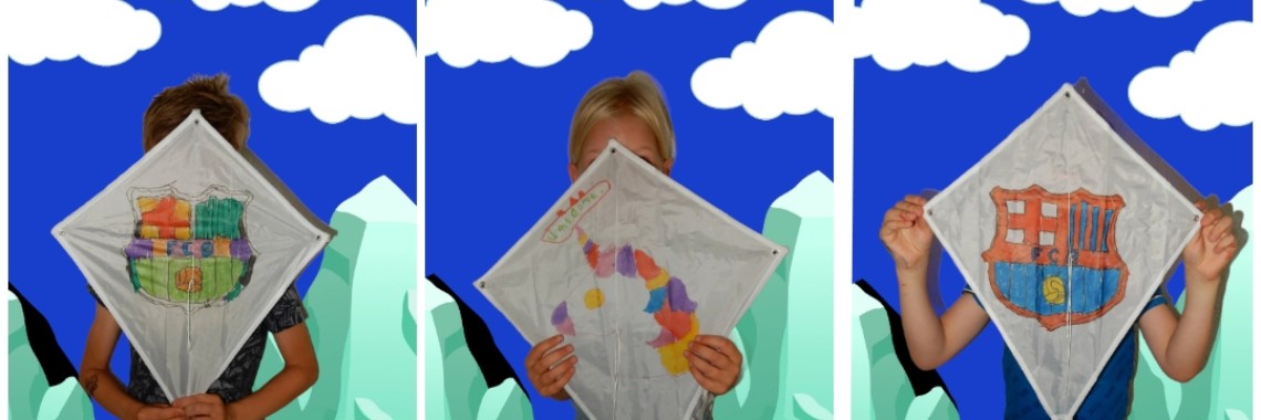 Vliegers kleuren met de textielstiften van Ses Creative | Mirelle - Crea met Kids