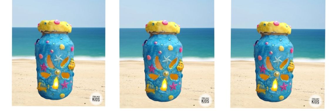 Zomers strandpotje maken met klei en zomerglitters | Mirelle - Crea met Kids