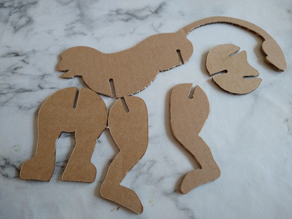 vice versa instructeur moeder 3D animals of cardboard crafting