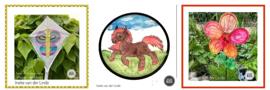 Frisbee, kite and windmill flower crafting | Mirelle - Crea met Kids