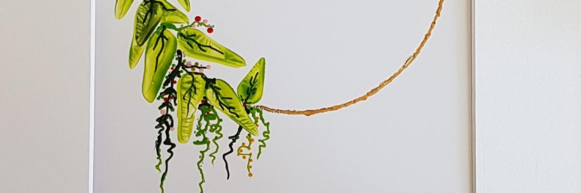 NIETS IN ONS ...  (Gedicht op encaustic schilderij, eigen werken) | Mary-José     (MJ)