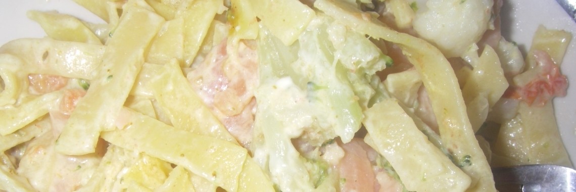 Tagliatelle with vegetables and salmon | Ingrid Tips en meer