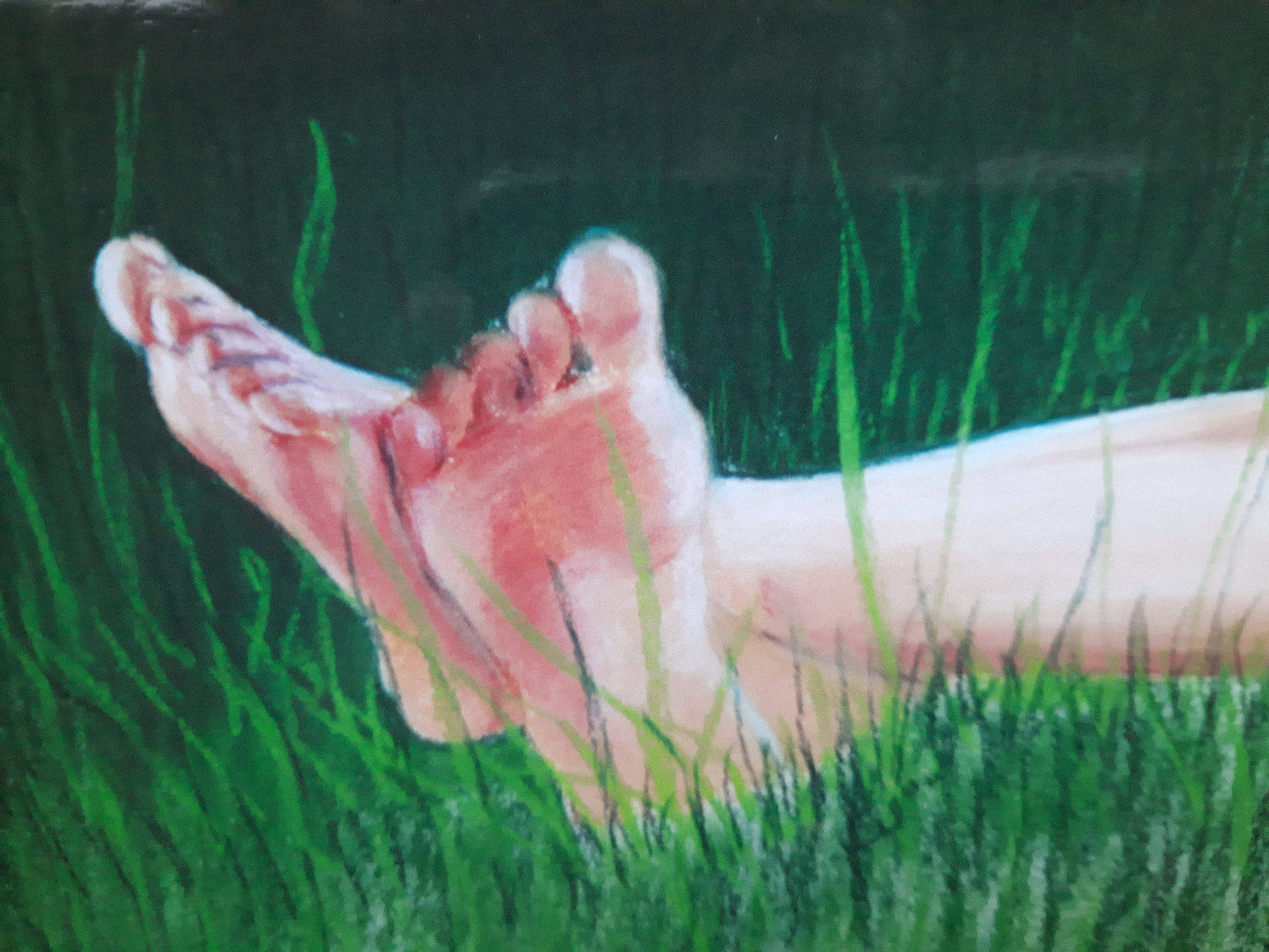 Schilderij voetjes van Elles van den Broek