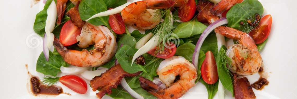 Spinaziesalade met garnalen; gezond voorjaarsgerecht  | AgnesDeventer