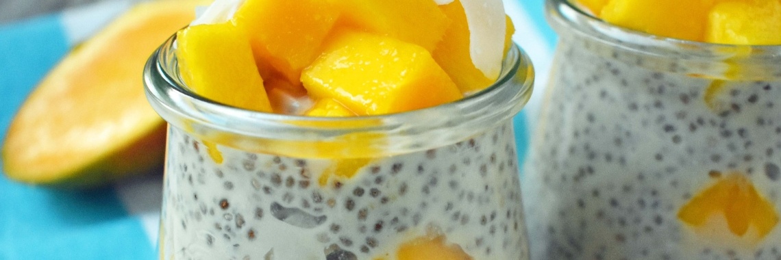Tropische verrassing; chiapudding met mango en kokos-rijstmelk | AgnesDeventer