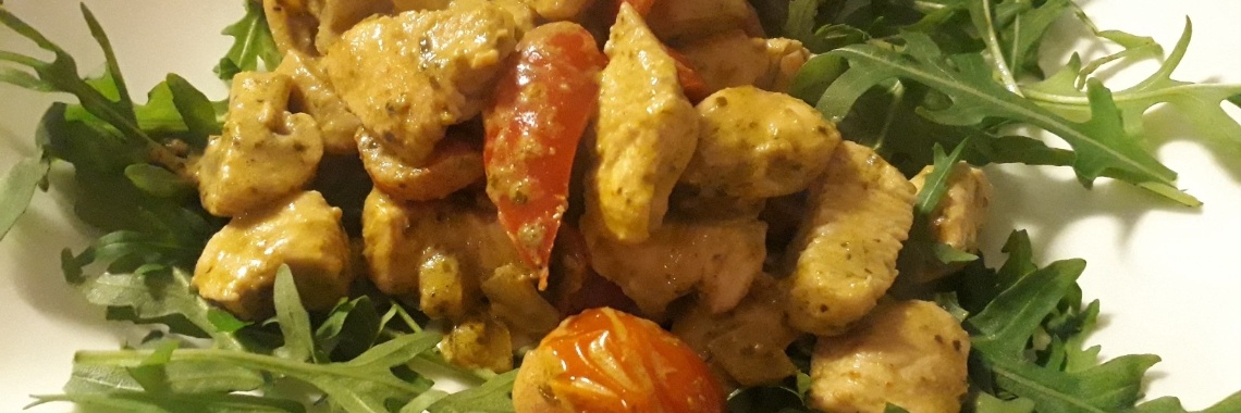 recept; Kip in pesto-roomsaus | Myranda