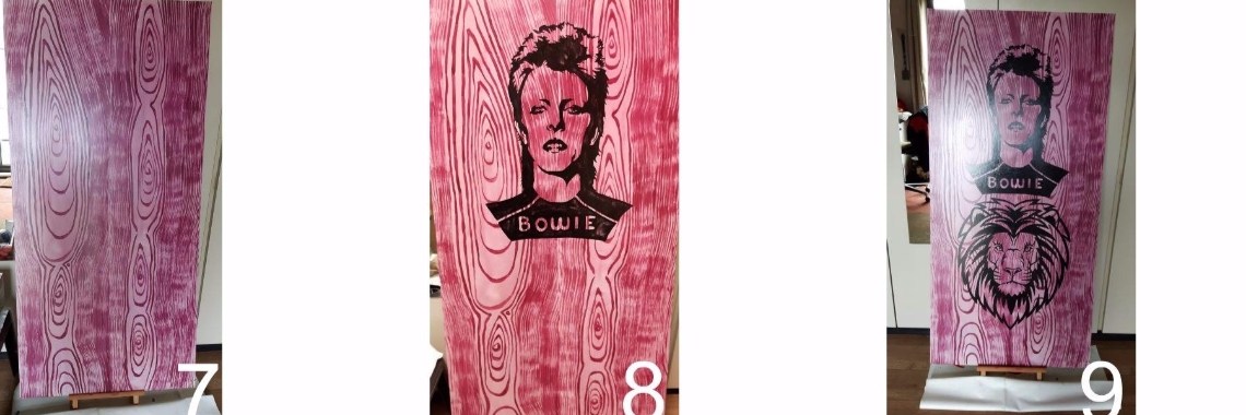 Houtimitatie met David Bowie en leeuw | CaptainDoodleCrafts