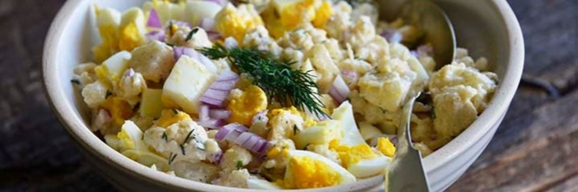 Recipe: Potato salad from cauliflower | Bodyandmindinshape.nl