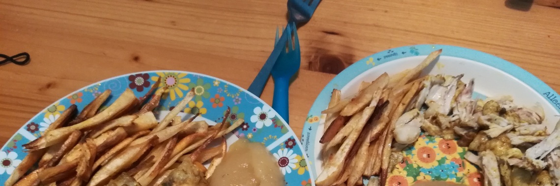 Kip, patat en appelmoes | christel_michele
