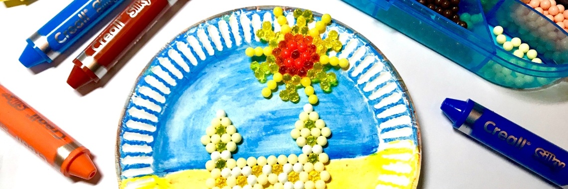 Aquabeads zandkasteel schilderijtje | De Knutseljuf ✂️🇳🇱