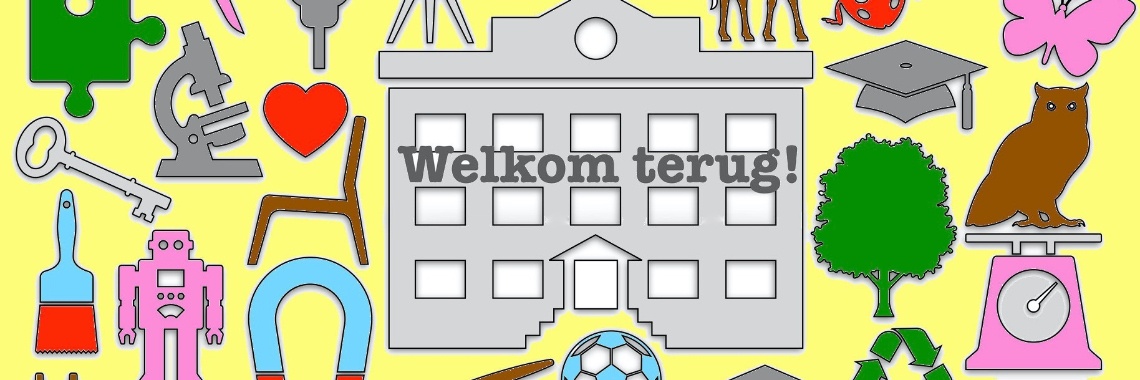 Block poster Welkom terug op school! | De Knutseljuf ✂️🇳🇱