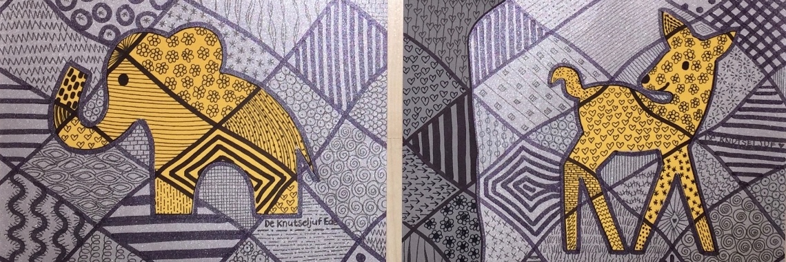 Doodle Art tekening (bv. voor de babykamer) zelf tekenen | De Knutseljuf ✂️🇳🇱