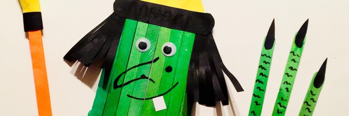 Halloween Witch of Popsicle Sticks | De Knutseljuf ✂️🇳🇱