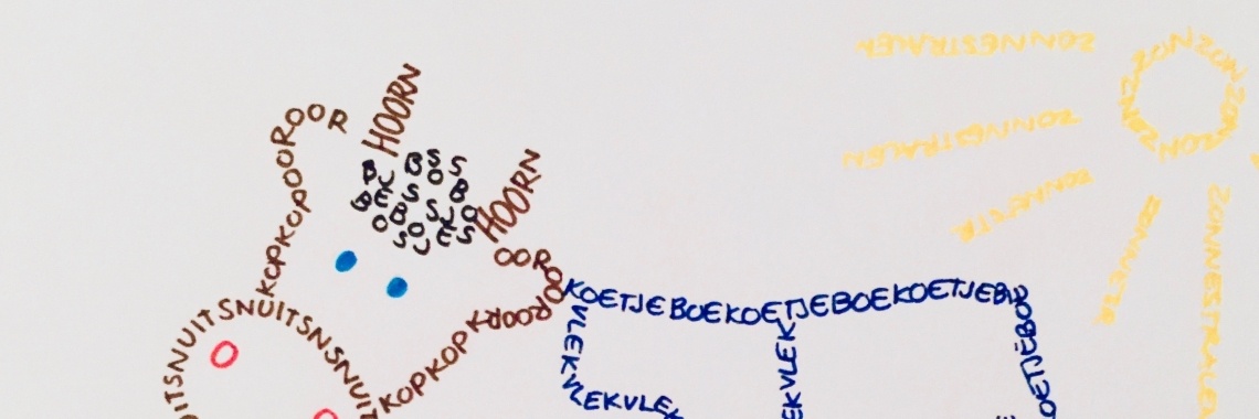 Kalligram tekenen - De Koe | De Knutseljuf ✂️🇳🇱