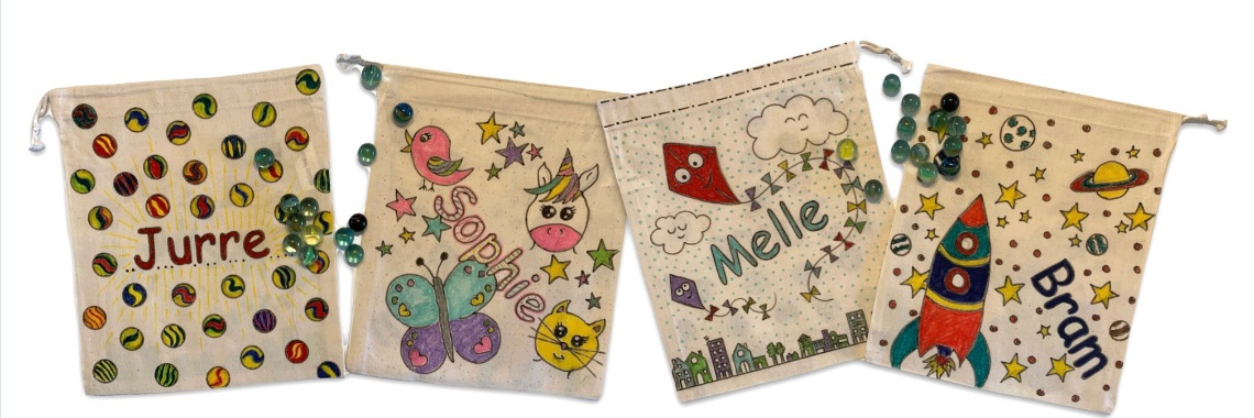 Pimping cotton marble bag at your kids' party | De Knutseljuf ✂️🇳🇱