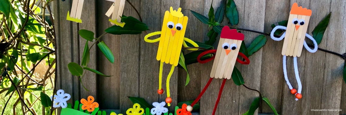 Kippen op stok van ijslollystokjes | De Knutseljuf ✂️🇳🇱