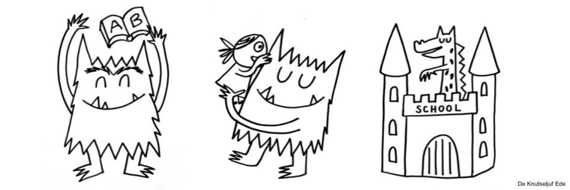 Kleurplaten Het kleurenmonster gaat naar school | De Knutseljuf ✂️🇳🇱