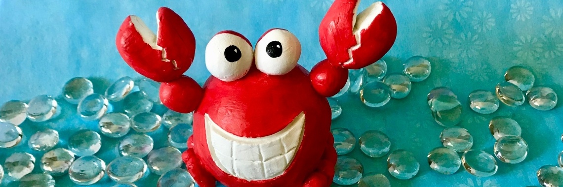 Krab knutselen met zelfhardende klei op tempex bal | De Knutseljuf ✂️🇳🇱