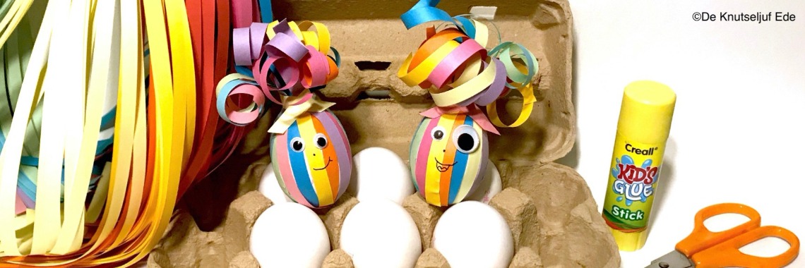 Paasei versieren met strookjes filigraanpapier | De Knutseljuf βοΈπ³π±