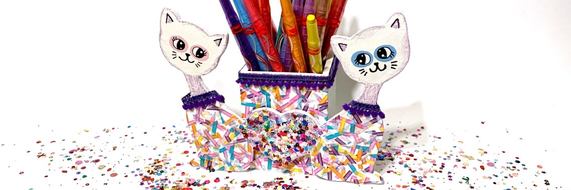 Pennenpotje voor kattenliefhebbers | De Knutseljuf Ede ✂️🇳🇱