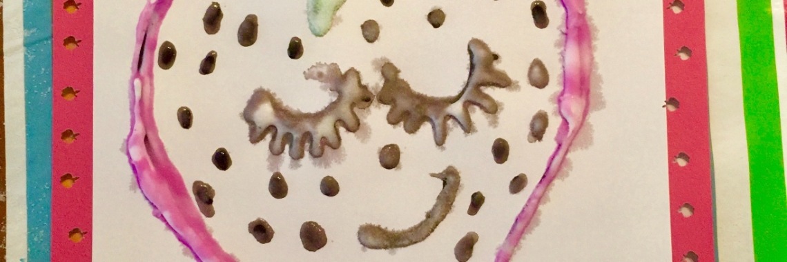 Raised salt painting - zouttekening aardbei | De Knutseljuf ✂️🇳🇱