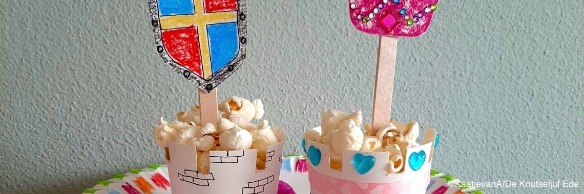 Ridders en prinsessen kindertraktatie in kastelenbekertje | De Knutseljuf ✂️🇳🇱