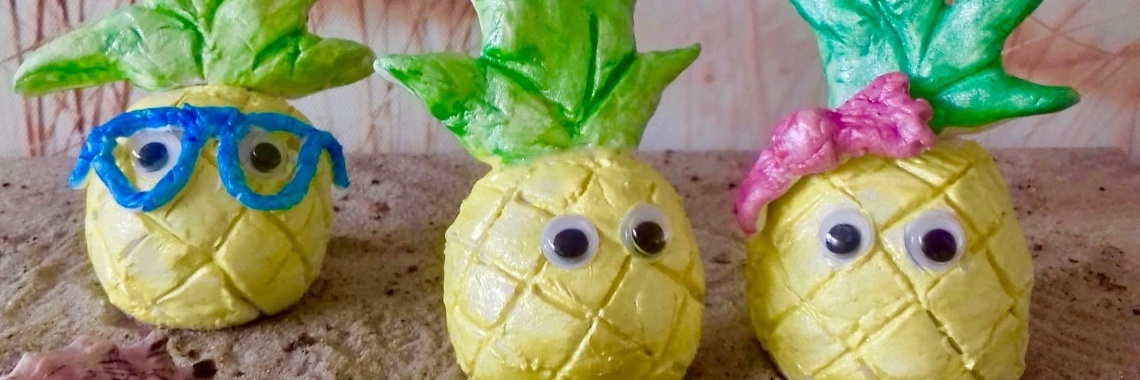Schattige ananasjes van zelfhardende klei | De Knutseljuf ✂️🇳🇱