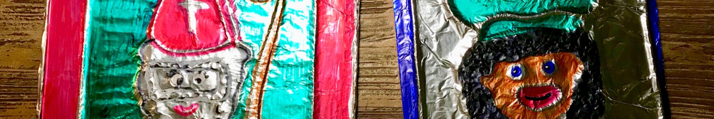 Sint en Piet knutselen van aluminiumfolie | De Knutseljuf ✂️🇳🇱