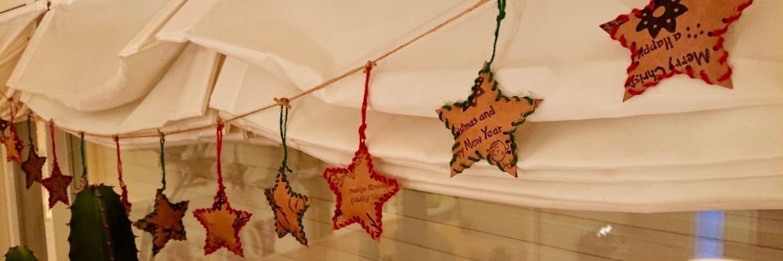 Stijlvolle sterren slinger van kraftpapier | De Knutseljuf ✂️🇳🇱