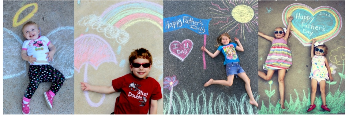 Sidewalk crayons and photographing - for Mother's Day or Father's Day | De Knutseljuf βοΈπ³π±